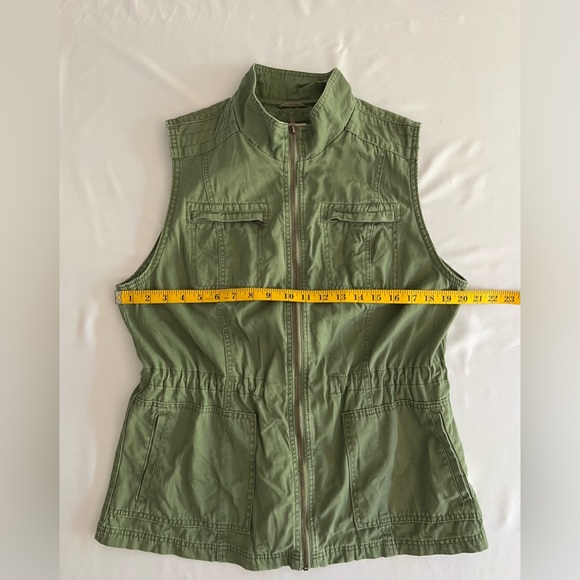 Merona Army Green Cargo Vest Jacket - Picture 9 of 12
